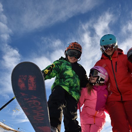 Cardrona ski snowboard kids lessons winter New Zealand ski school