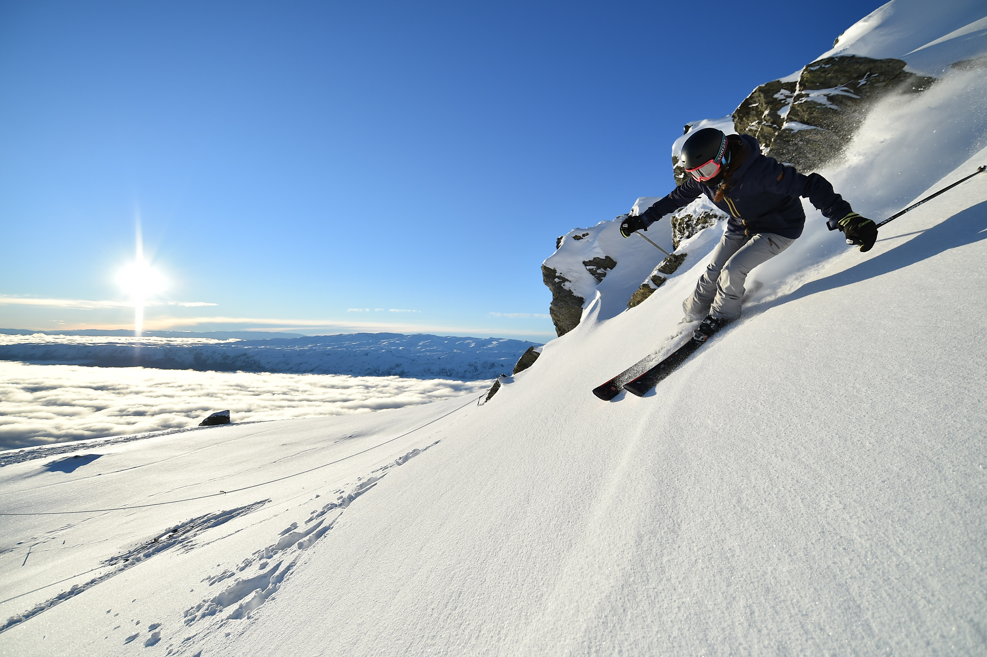 Cardrona ski snowboard lessons winter New Zealand ski school