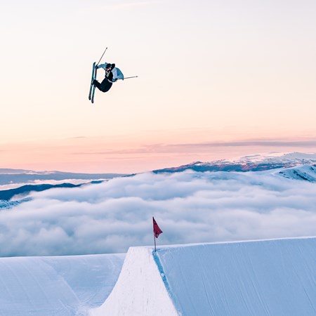 cardrona big air jump ski snowboard parks New Zealand 